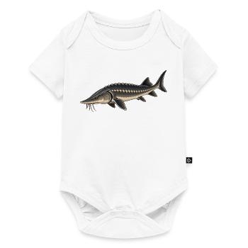 Stör Fisch Angeln - Baby Premium Kurzarmbody - Weiß - Vorne