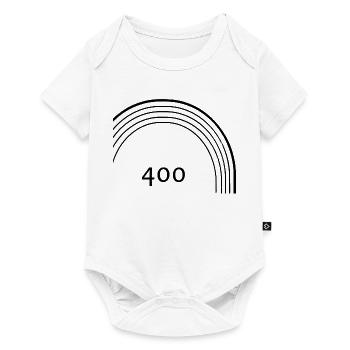 400 Meter Laufbahn - Baby Premium Kurzarmbody - Weiß - Vorne