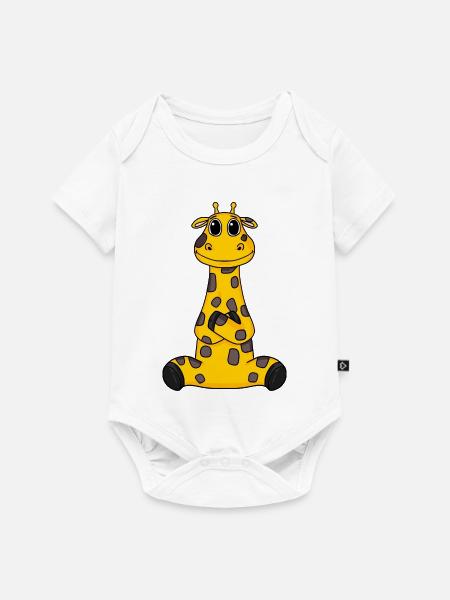 Giraffe - Baby Premium Kurzarmbody - Weiß