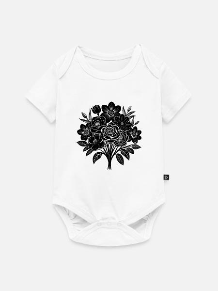 Blumenstrauß - Baby Premium Kurzarmbody - Weiß