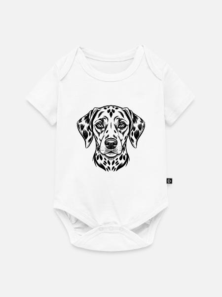 Dalmatinerkopf - Baby Premium Kurzarmbody - Weiß