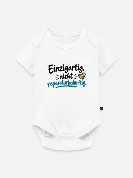 Einzigartig, nicht regulär Herz - Baby Premium Kurzarmbody - Weiß
