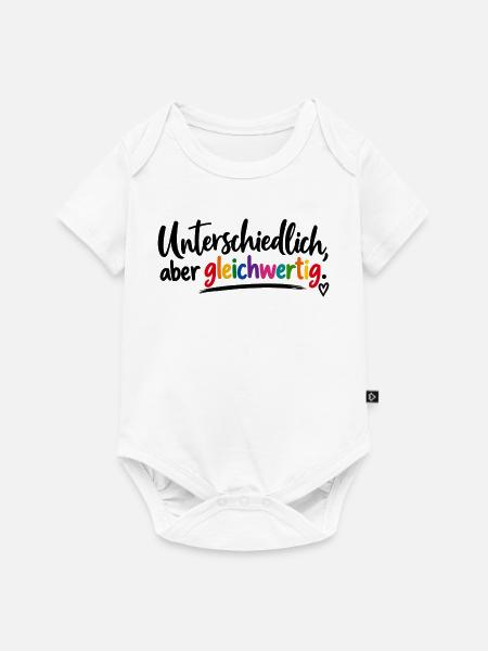 Unterschiedlich, aber gleichwertig - Baby Premium Kurzarmbody - Weiß
