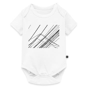 Design Stromkabel parallel und gekreuzt - Baby Premium Kurzarmbody - Weiß - Vorne