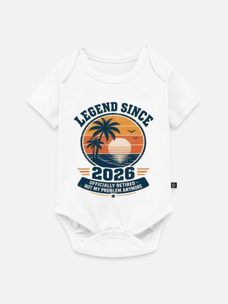 Legende Seit 2026 Retro Sunset - Baby Premium Kurzarmbody - Weiß