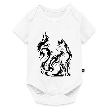 Mystic Flame Cat - Baby Premium Kurzarmbody - Weiß - Vorne