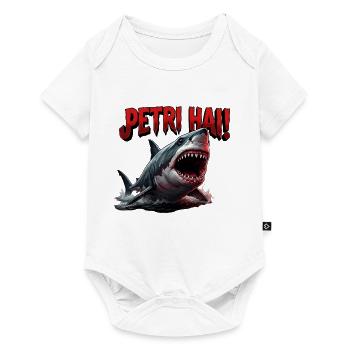Petri Hai, Angler Wortspiel, Angler shirt - Baby Premium Kurzarmbody - Weiß - Vorne