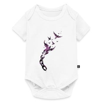Purple Chain Wings Release - Baby Premium Kurzarmbody - Weiß - Vorne