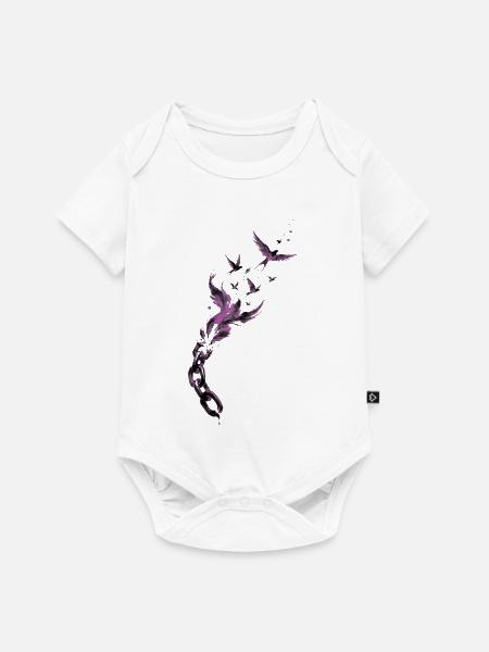 Purple Chain Wings Release - Baby Premium Kurzarmbody - Weiß