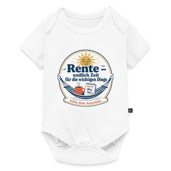 Rente: Endlich Zeit Für Entspannung - Baby Premium Kurzarmbody - Weiß - Vorne