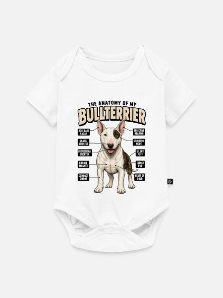 Lustiges Hundetraining Bullterrier Hundebesitzer - Baby Premium Kurzarmbody - Weiß