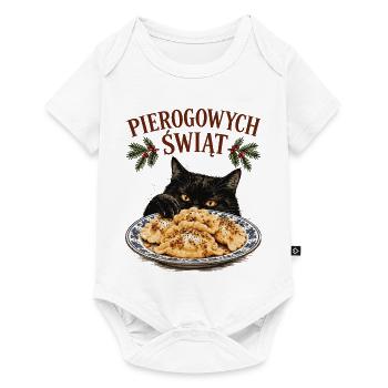 Pierogowych Świąt Polnische Weihnachtskatze Pierogi - Baby Premium Kurzarmbody - Weiß - Vorne
