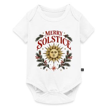 Fröhliche Sonnenwende Wintersonne Volksdesign - Baby Premium Kurzarmbody - Weiß - Vorne
