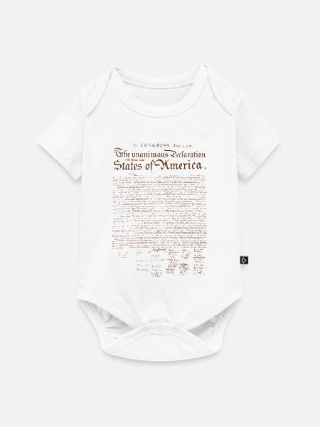 US-Unabhängigkeitserklärung - Baby Premium Kurzarmbody - Weiß