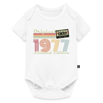 Original 1977 Jahrgang Vintage Geburtstag Retro - Baby Premium Kurzarmbody - Weiß - Vorne