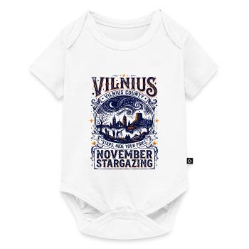 November Stargazing Vilnius County Night Sky - Baby Premium Kurzarmbody - Weiß - Vorne