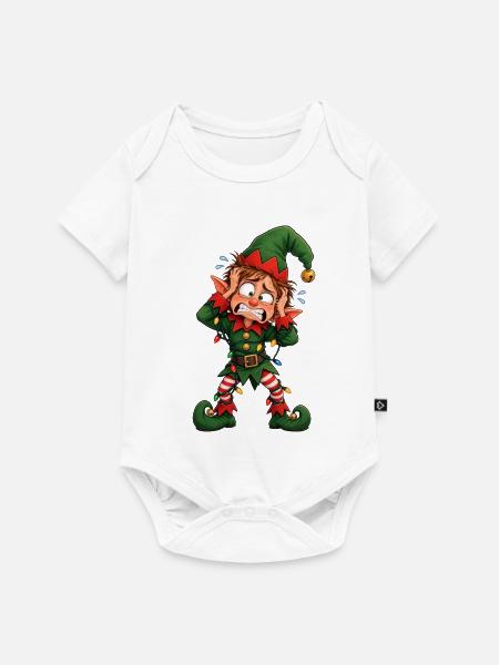 Gestresster Wichtel - Baby Premium Kurzarmbody - Weiß
