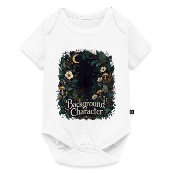 Mondnacht Waldsilhouette mit Flora - Baby Premium Kurzarmbody - Weiß - Vorne