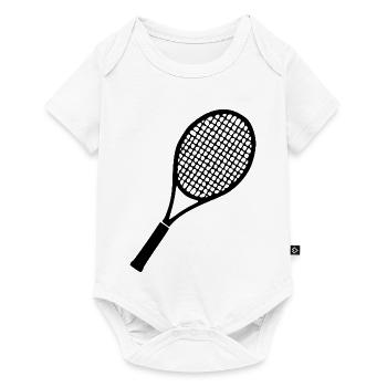 Tennisschläger Tennis Geschenk Tennisspieler - Baby Premium Kurzarmbody - Weiß - Vorne