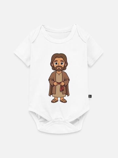 Jesus Cartoon  - Baby Premium Kurzarmbody - Weiß