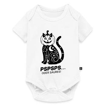 Pspsps oder Saures – Schwarze Katze Halloween - Baby Premium Kurzarmbody - Weiß - Vorne
