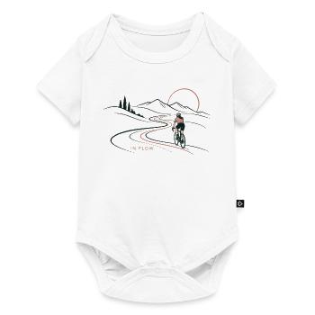 IN FLOW - Fahrrad - Radfahrerin - Freiheit - Baby Premium Kurzarmbody - Weiß - Vorne