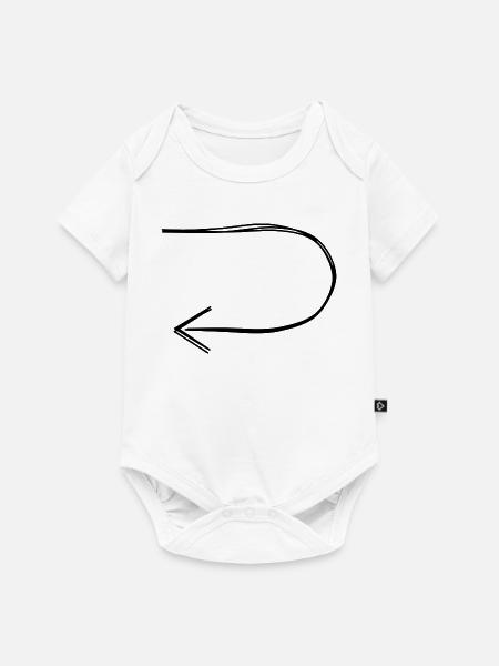 Wendepfeil handgezeichnet - Baby Premium Kurzarmbody - Weiß