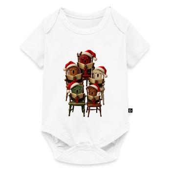 Der Weihnachtsmann leisen Leselieder - Baby Premium Kurzarmbody - Weiß - Vorne