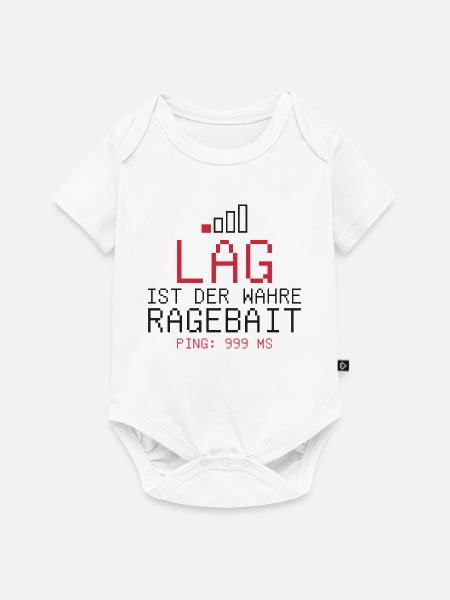 Lag ist der wahre Ragebait - Baby Premium Kurzarmbody - Weiß
