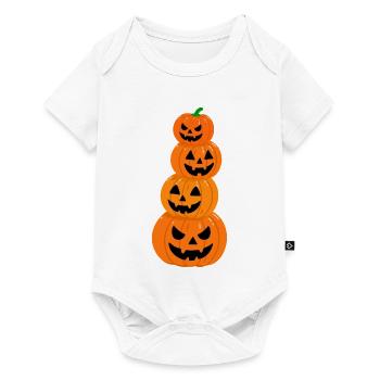 Halloween Gruselkürbisse - Baby Premium Kurzarmbody - Weiß - Vorne