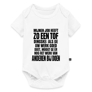 Mein Job hat so etwas Großartiges - Baby Premium Kurzarmbody - Weiß - Vorne