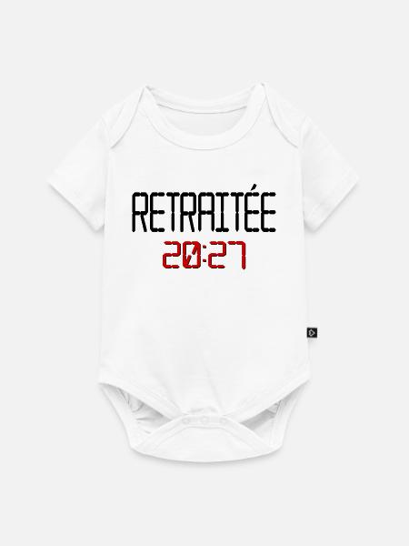 Französischer Rentner 2027, Frankreich - Baby Premium Kurzarmbody - Weiß