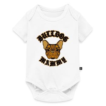 Bulldogge Mama Grafik - Baby Premium Kurzarmbody - Weiß - Vorne