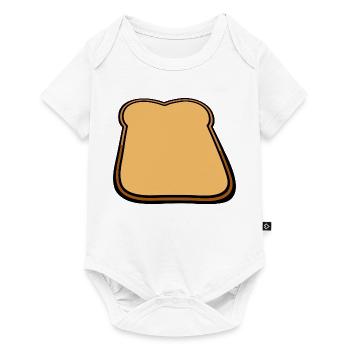 Toastbrot Cartoon Illustration - Baby Premium Kurzarmbody - Weiß - Vorne