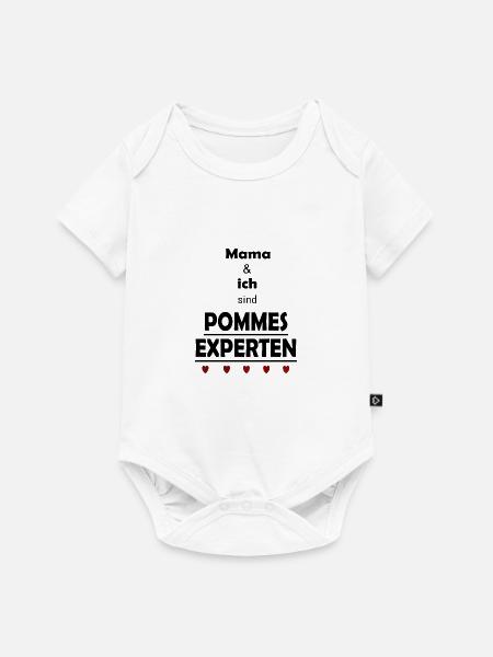 Pommes Experten - Baby Premium Kurzarmbody - Weiß