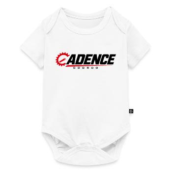 ODDROO Cadence – Radsport mit Kettenblatt - Baby Premium Kurzarmbody - Weiß - Vorne