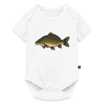 Karpfen Vintage Illustration - Baby Premium Kurzarmbody - Weiß - Vorne