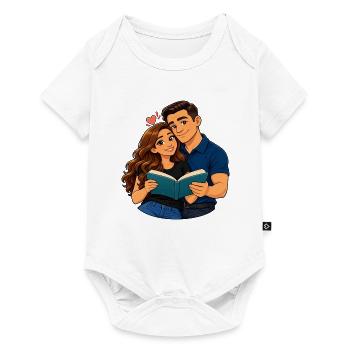 Paarliebe lesen - Baby Premium Kurzarmbody - Weiß - Vorne