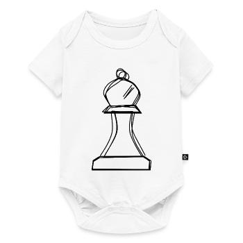 Schachläufer handgezeichnet - Baby Premium Kurzarmbody - Weiß - Vorne