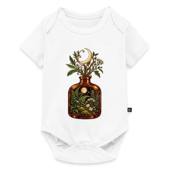 Mondbeschienener Botanischer Trankflaschen-Cottagecore - Baby Premium Kurzarmbody - Weiß - Vorne