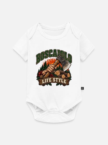 Holzfäller-Lebensstil Rustikaler Wald - Baby Premium Kurzarmbody - Weiß