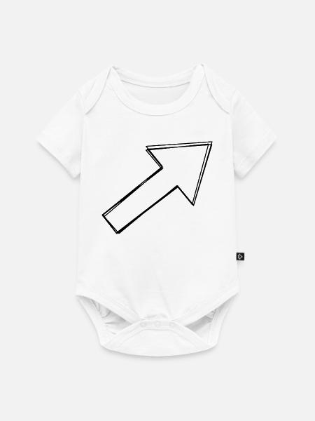Blockpfeil handgezeichnet - Baby Premium Kurzarmbody - Weiß