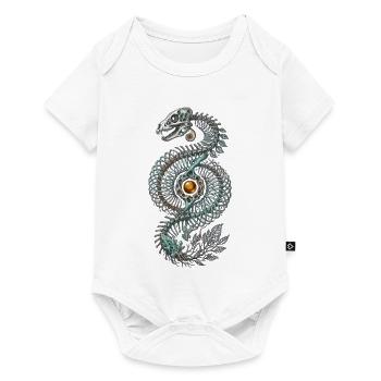 Skelett Dinosaurier Natur Fantasy Kunst - Baby Premium Kurzarmbody - Weiß - Vorne