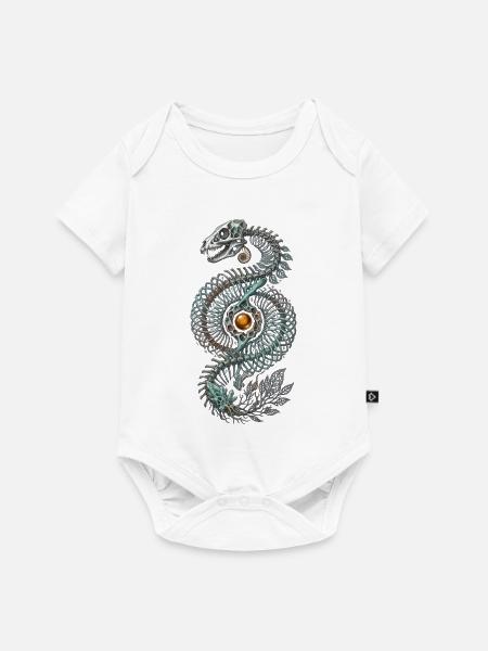 Skelett Dinosaurier Natur Fantasy Kunst - Baby Premium Kurzarmbody - Weiß