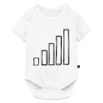 Signalbalken handgezeichnet - Baby Premium Kurzarmbody - Weiß - Vorne