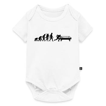 Billiard Evolution Billiardtisch Billiardspieler - Baby Premium Kurzarmbody - Weiß - Vorne