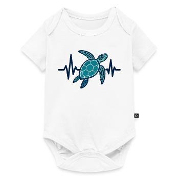 Schildkröte_Liebhaber_Geschenk_Shirt - Baby Premium Kurzarmbody - Weiß - Vorne