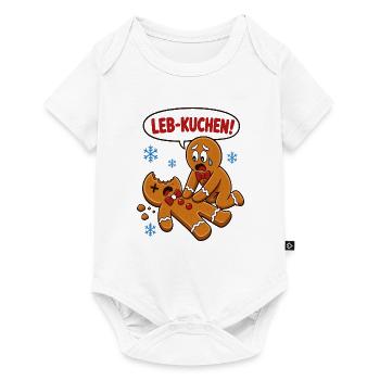 Leb-Kuchen – Lustige Adventszeit - Baby Premium Kurzarmbody - Weiß - Vorne