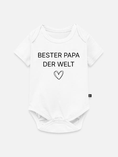 Bester Papa Der Welt - Baby Premium Kurzarmbody - Weiß