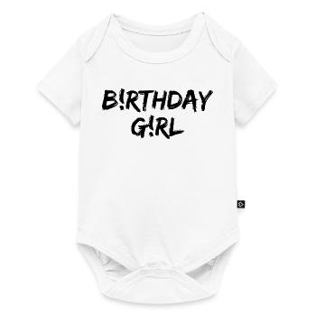 BiRTHDAY GiRL GEBURTSTAGSKIND, GESCHENK MÄDCHEN - Baby Premium Kurzarmbody - Weiß - Vorne